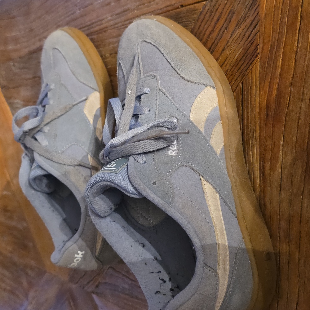 Reebok baby blue FORTE Lounger suede sneakers! 8.5 39